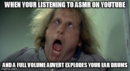 ASMR-LMOST DIED | WHEN YOUR LISTENING TO ASMR ON YOUTUBE; AND A FULL VOLUME ADVERT EXPLODES YOUR EAR DRUMS | image tagged in memes,scary harry,asmr,loud,painful | made w/ Imgflip meme maker