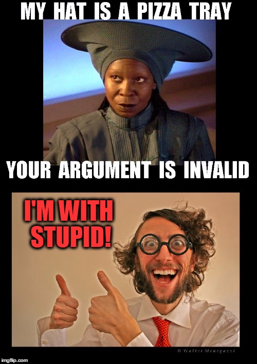 Do You See Whoopi in Our Future? | I'M WITH STUPID! | image tagged in vince vance,i'm with stupid,how did whoopi get in star wars,star wars,pizza hat,the color stupid | made w/ Imgflip meme maker