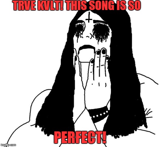 Perfect feel Black Metal | TRVE KVLT! THIS SONG IS SO; PERFECT! | image tagged in perfect,perfection,black metal,trve kvlt,mayhem,norway | made w/ Imgflip meme maker