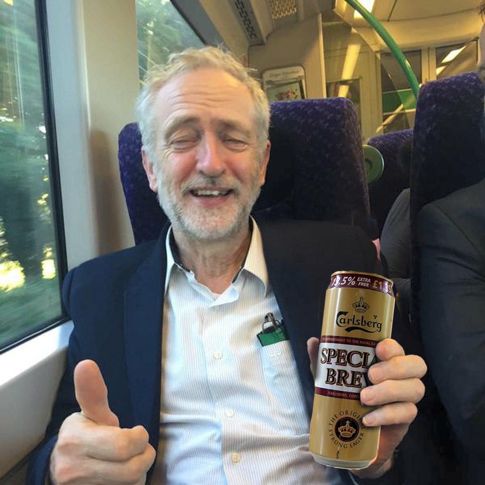 Corbyn Special Brew Blank Meme Template