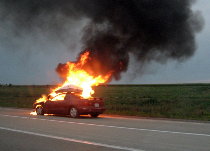 car fire Blank Meme Template