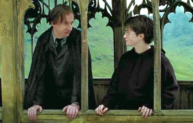 High Quality Harry Potter and Lupin on bridge Blank Meme Template