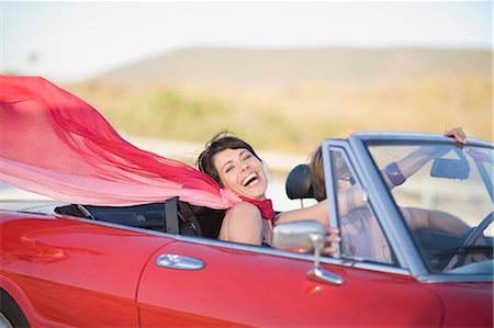 High Quality Woman in convertible  Blank Meme Template