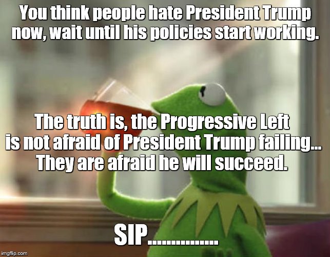 Meltdown Alert ....Coming soon. | You think people hate President Trump now, wait until his policies start working. The truth is, the Progressive Left is not afraid of President Trump failing... They are afraid he will succeed. SIP............... | image tagged in memes,but thats none of my business,president trump,truth be told | made w/ Imgflip meme maker