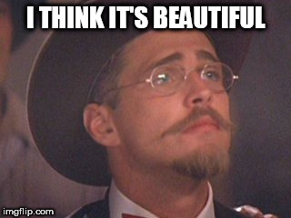 I THINK IT'S BEAUTIFUL | image tagged in jason priestly | made w/ Imgflip meme maker