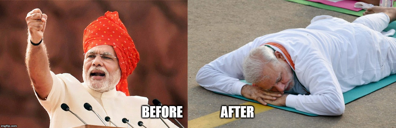 BEFORE               AFTER | image tagged in kedar joshi,narendra modi,before and after | made w/ Imgflip meme maker