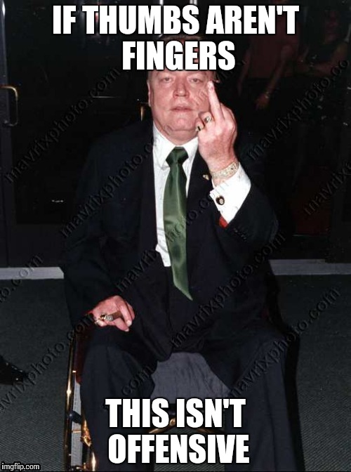 Let's complete that theory… | IF THUMBS AREN'T FINGERS; THIS ISN'T OFFENSIVE | image tagged in flynt,memes,funny,thumb,finger | made w/ Imgflip meme maker