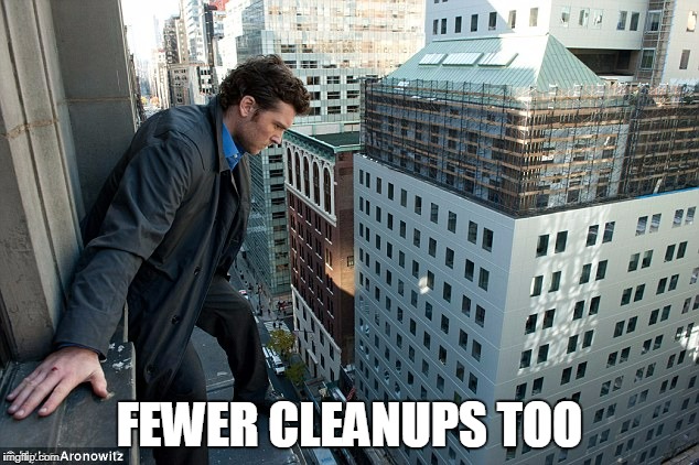 FEWER CLEANUPS TOO | made w/ Imgflip meme maker