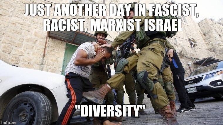 Open borders for Israel | JUST ANOTHER DAY IN FASCIST, RACIST, MARXIST ISRAEL; "DIVERSITY" | image tagged in apartheid,twostatesolution,jwo,greaterisrael,talmud | made w/ Imgflip meme maker
