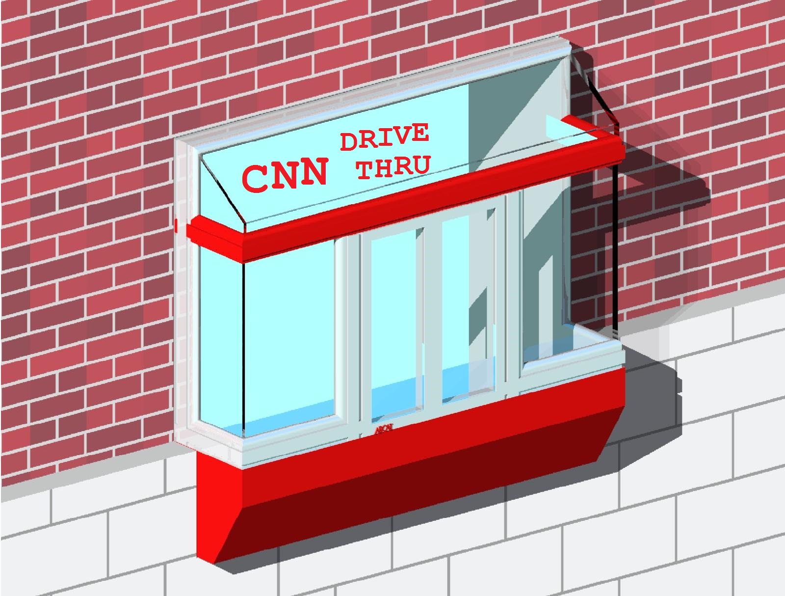 High Quality CNN Drive Through Blank Meme Template