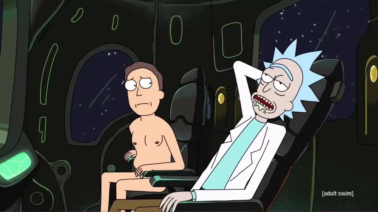 Rick and Jerry in Space Blank Meme Template