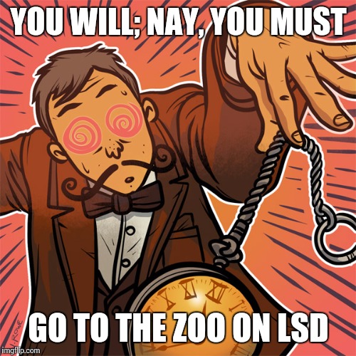 YOU WILL; NAY, YOU MUST GO TO THE ZOO ON LSD | made w/ Imgflip meme maker