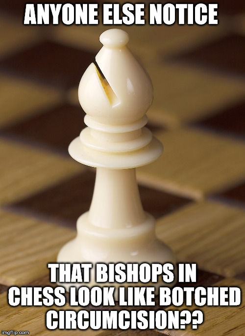 cuts pretty deep, huh? | ANYONE ELSE NOTICE; THAT BISHOPS IN CHESS LOOK LIKE BOTCHED CIRCUMCISION?? | image tagged in memes,chess,circumcision | made w/ Imgflip meme maker