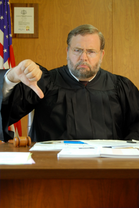 judge thumbs down Blank Meme Template