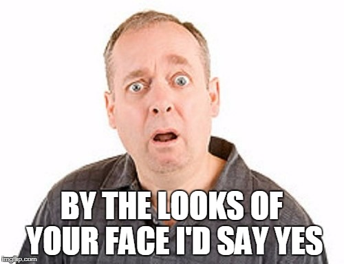 BY THE LOOKS OF YOUR FACE I'D SAY YES | made w/ Imgflip meme maker