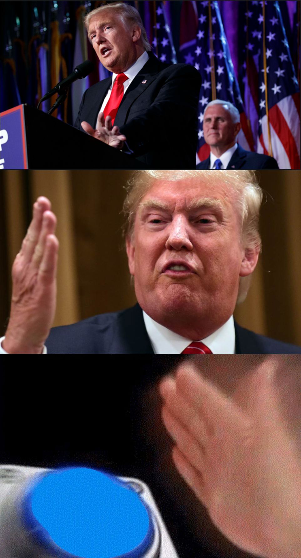 Trump smash the button Blank Meme Template