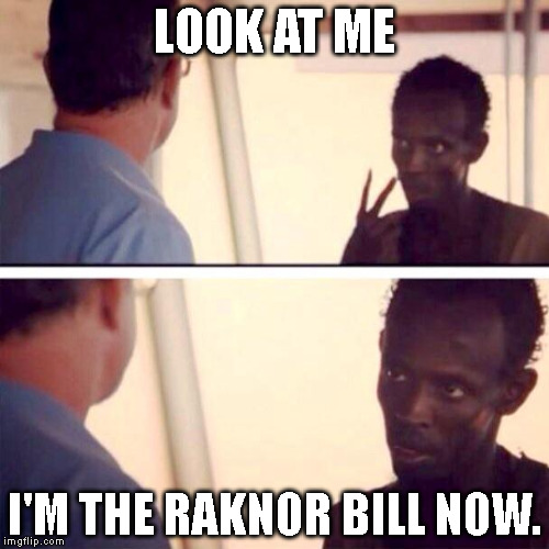 Captain Phillips - I'm The Captain Now Meme | LOOK AT ME; I'M THE RAKNOR BILL NOW. | image tagged in memes,captain phillips - i'm the captain now | made w/ Imgflip meme maker