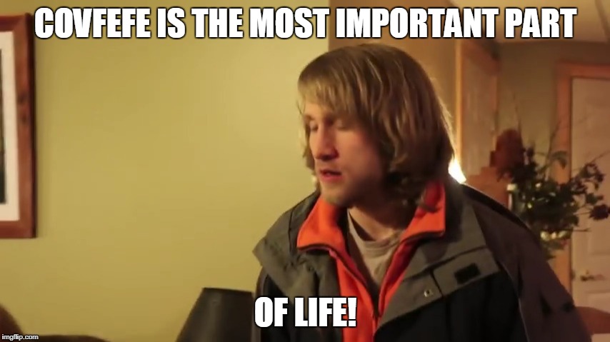 McJuggerNuggets | COVFEFE IS THE MOST IMPORTANT PART; OF LIFE! | image tagged in mcjuggernuggets | made w/ Imgflip meme maker