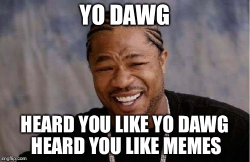 Yo Dawg Heard You Meme | YO DAWG; HEARD YOU LIKE YO DAWG HEARD YOU LIKE MEMES | image tagged in memes,yo dawg heard you | made w/ Imgflip meme maker