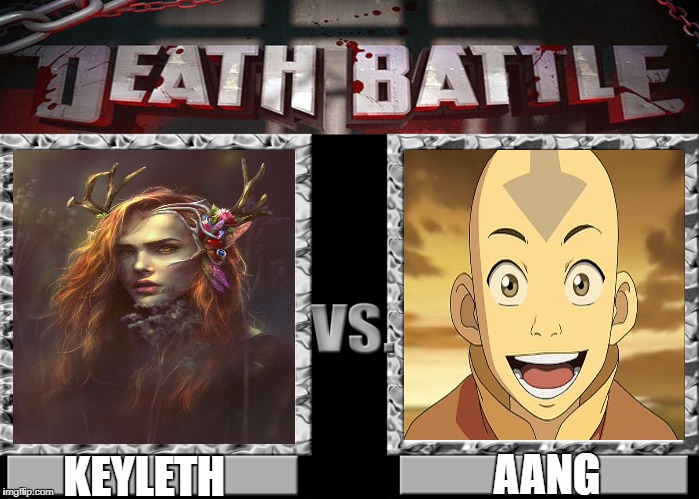 Masters of the Elements | AANG; KEYLETH | image tagged in death battle | made w/ Imgflip meme maker