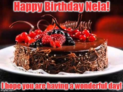 Happy Birthday Nela! I hope you are having a wonderful day! | made w/ Imgflip meme maker