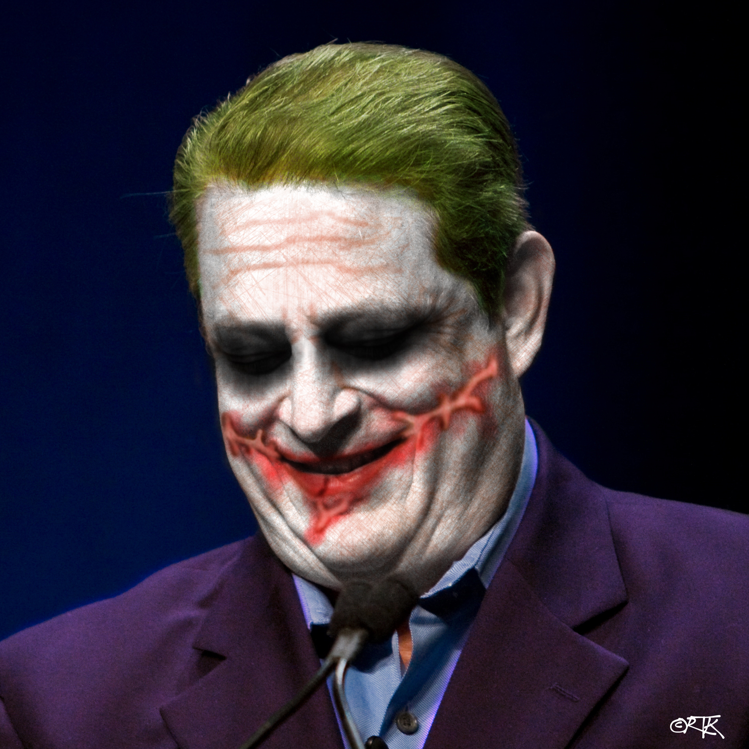 High Quality Al Gore as The Joker  Blank Meme Template
