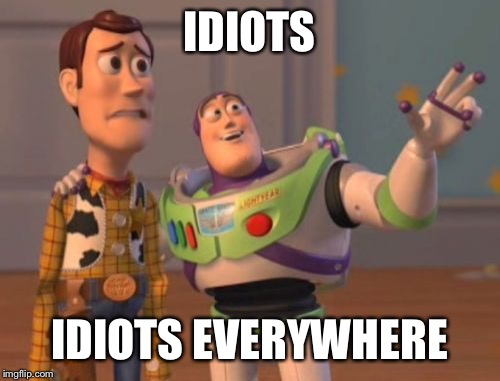 What my class is like | IDIOTS; IDIOTS EVERYWHERE | image tagged in memes,x x everywhere | made w/ Imgflip meme maker