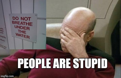 Captain Picard Facepalm Meme | PEOPLE ARE STUPID | image tagged in memes,captain picard facepalm | made w/ Imgflip meme maker