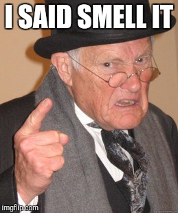 Back In My Day | I SAID SMELL IT | image tagged in memes,back in my day | made w/ Imgflip meme maker