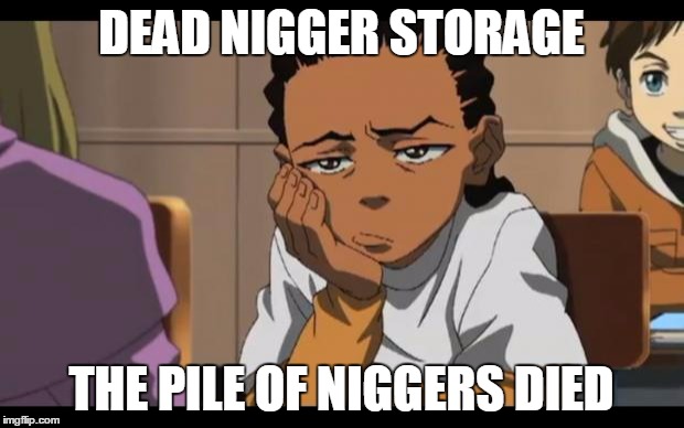 dead nigger storage, the pile of niggers died | DEAD NIGGER STORAGE; THE PILE OF NIGGERS DIED | image tagged in bored riley | made w/ Imgflip meme maker