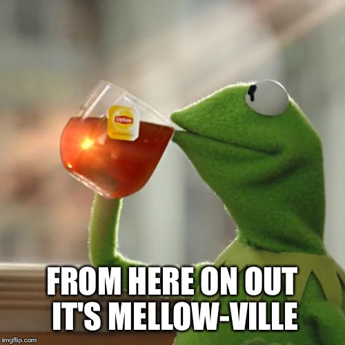 But That's None Of My Business Meme | FROM HERE ON OUT IT'S MELLOW-VILLE | image tagged in memes,but thats none of my business,kermit the frog | made w/ Imgflip meme maker
