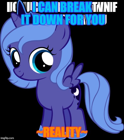 I CAN BREAK IT DOWN FOR YOU ~REALITY~ | made w/ Imgflip meme maker
