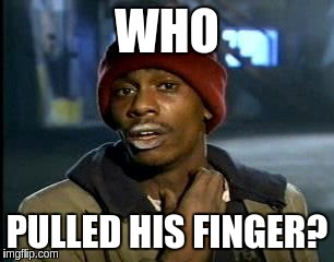 Y'all Got Any More Of That Meme | WHO PULLED HIS FINGER? | image tagged in memes,yall got any more of | made w/ Imgflip meme maker