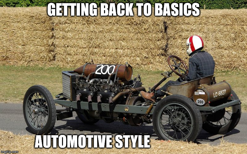 He likes his cars like his women: nothing covering up the goodies. Bare Bones Cars day. | GETTING BACK TO BASICS; AUTOMOTIVE STYLE | image tagged in cuz cars,1905 darracq 200 hp land speed record car,anitque cars,memes,bare bones cars day,strange cars | made w/ Imgflip meme maker