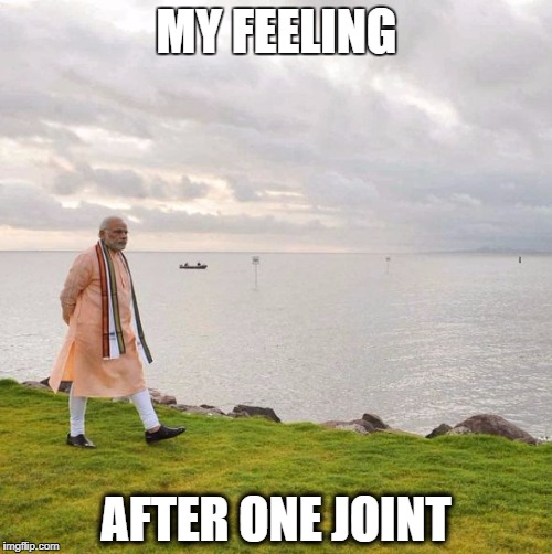 MODI | MY FEELING; AFTER ONE JOINT | image tagged in modi | made w/ Imgflip meme maker