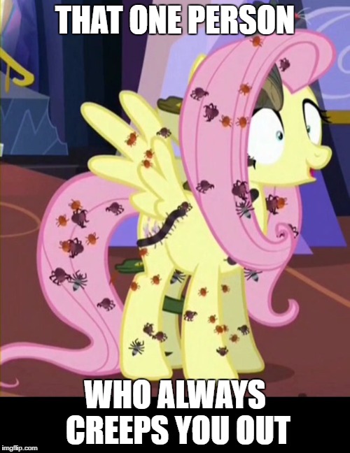 Mlp season 6 meme | THAT ONE PERSON; WHO ALWAYS CREEPS YOU OUT | image tagged in mlp season 6 meme | made w/ Imgflip meme maker