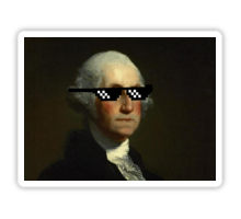 High Quality George Washington Thug Life Blank Meme Template