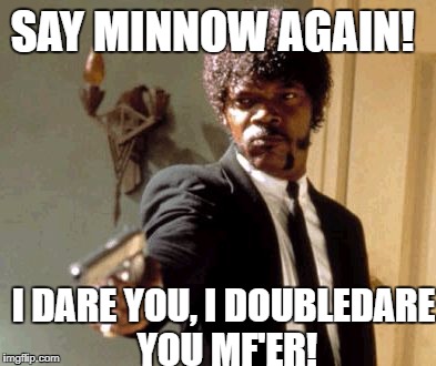 Say That Again I Dare You | SAY MINNOW AGAIN! I DARE YOU, I DOUBLEDARE YOU MF'ER! | image tagged in memes,say that again i dare you | made w/ Imgflip meme maker