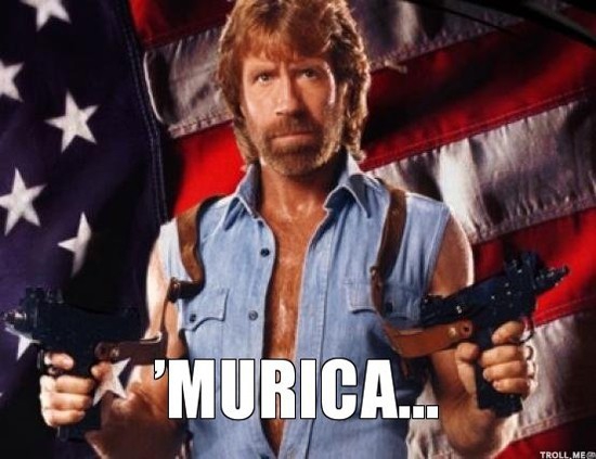 High Quality Happy 4th of jUly Murica chuck norris Blank Meme Template