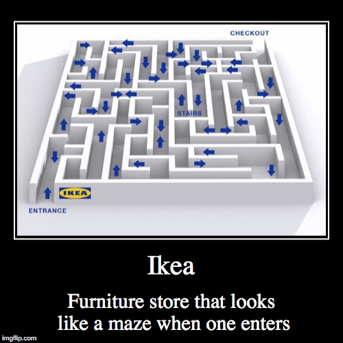 Ikea's Layout | image tagged in funny,demotivationals,ikea | made w/ Imgflip demotivational maker