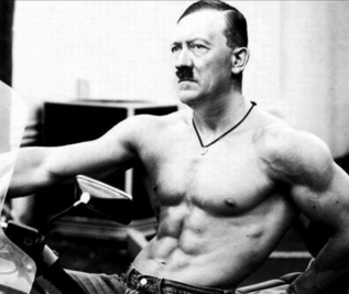 ADOLF MUSCLES Blank Meme Template