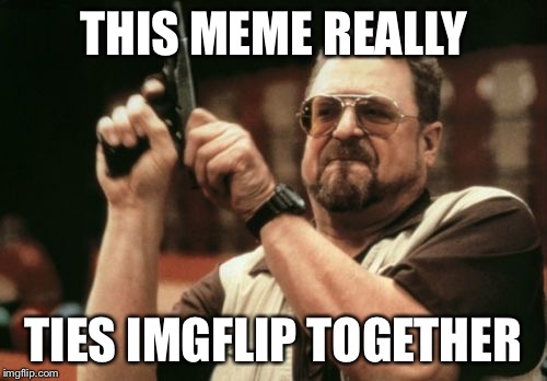 Am I The Only One Around Here Meme | THIS MEME REALLY; TIES IMGFLIP TOGETHER | image tagged in memes,am i the only one around here | made w/ Imgflip meme maker
