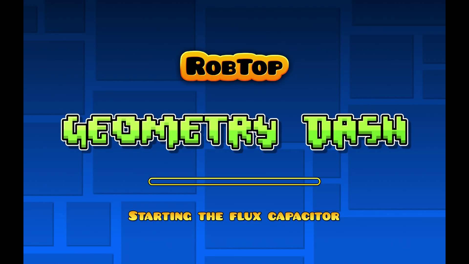 High Quality Starting the flux capacitor Geometry Dash Blank Meme Template