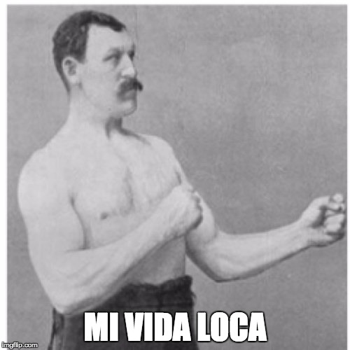 Overly Manly Man Meme | MI VIDA LOCA | image tagged in memes,overly manly man | made w/ Imgflip meme maker