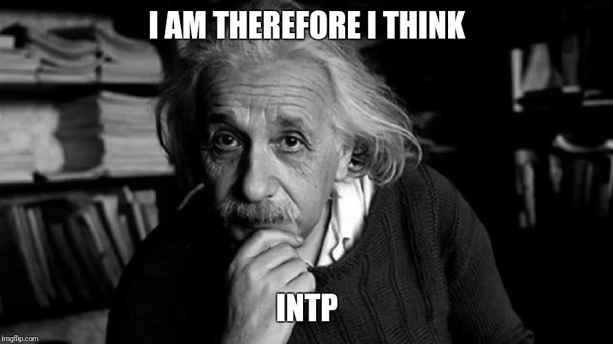 Albert Einstein | I AM THEREFORE I THINK; INTP | image tagged in albert einstein | made w/ Imgflip meme maker