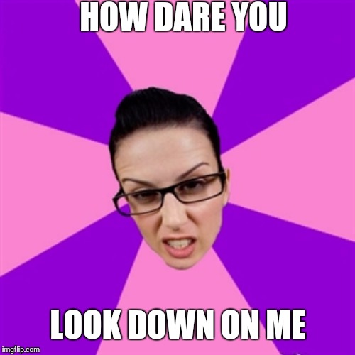 HOW DARE YOU LOOK DOWN ON ME | made w/ Imgflip meme maker