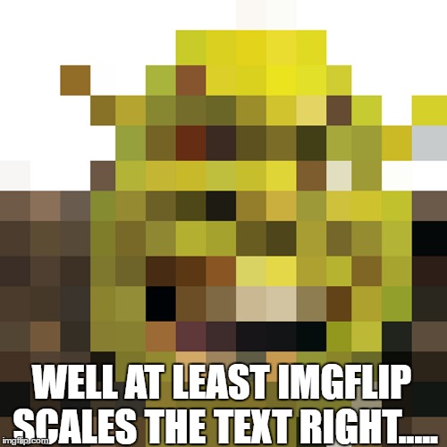 Making memes in 4K be like.... | WELL AT LEAST IMGFLIP SCALES THE TEXT RIGHT..... | image tagged in memes | made w/ Imgflip meme maker