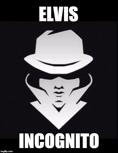 Elvis is Alive and Well and Living in Las Vegas | ELVIS; INCOGNITO | image tagged in vince vance,elvis presley,thank you thank you very much,suspicious minds,the king lives,elvis incognito | made w/ Imgflip meme maker