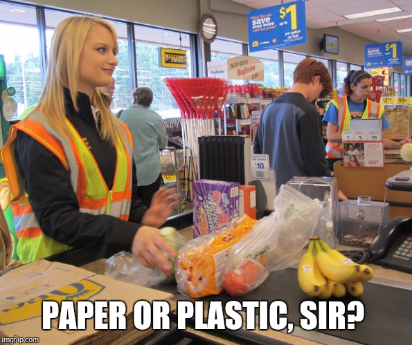 PAPER OR PLASTIC, SIR? | made w/ Imgflip meme maker