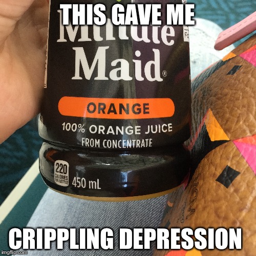 I give up | THIS GAVE ME; CRIPPLING DEPRESSION | image tagged in memes,crippling depression,first world problems | made w/ Imgflip meme maker